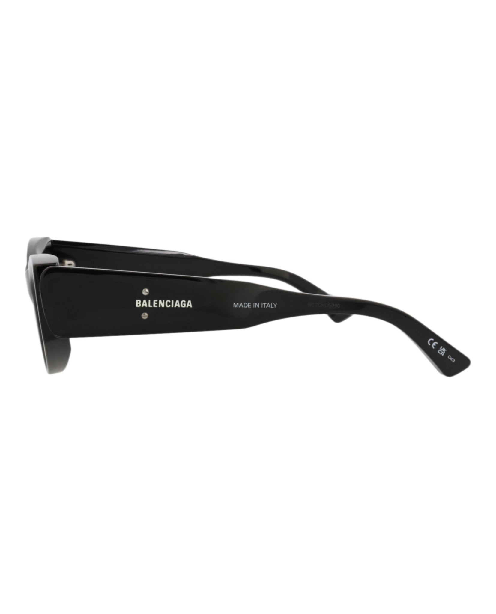 Balenciaga Womens Cat Eye Black Black Grey Fashion Designer Eyewear