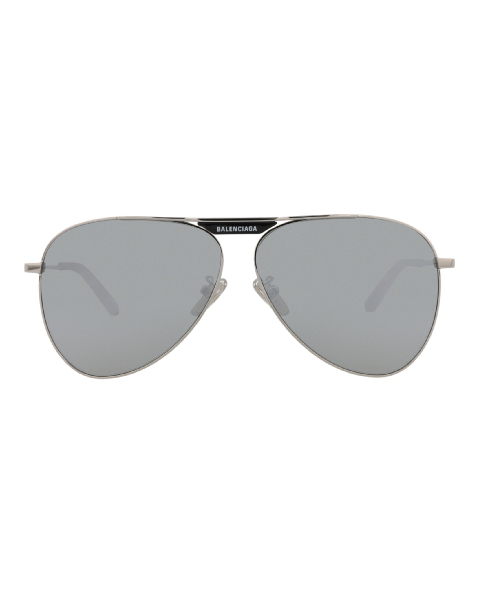 Balenciaga Balenciaga Unisex Aviator Silver Silver Silver Fashion Designer Eyewear