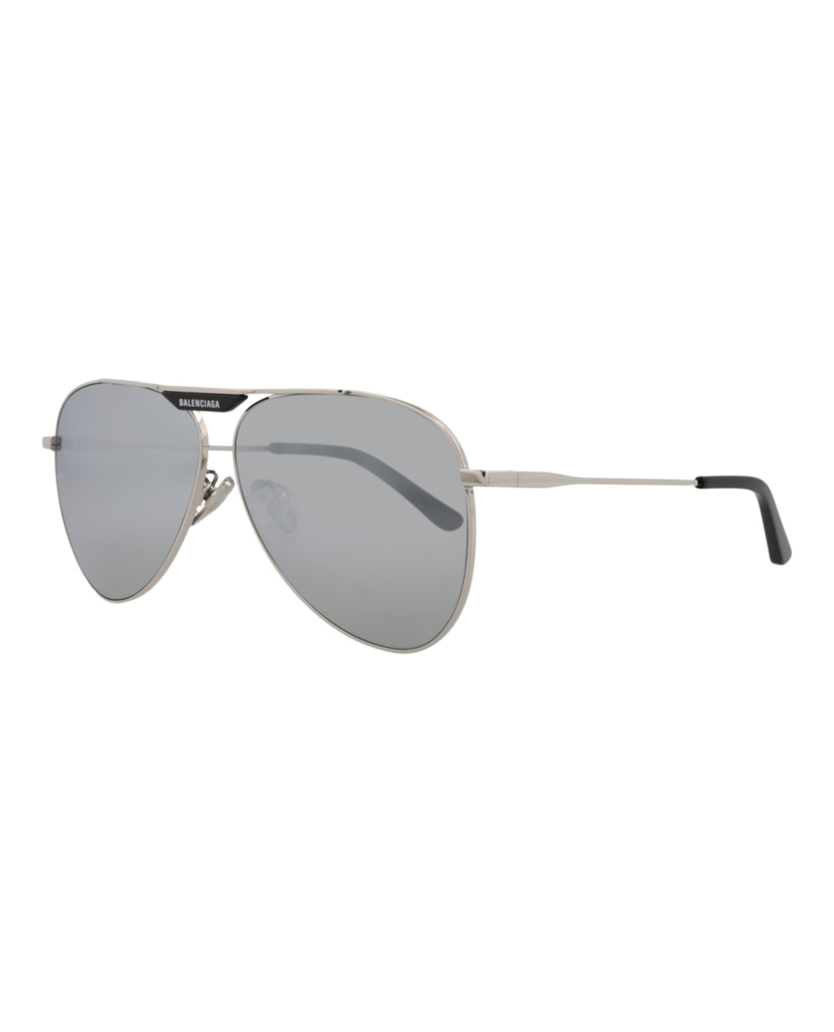 Balenciaga Balenciaga Unisex Aviator Silver Silver Silver Fashion Designer Eyewear