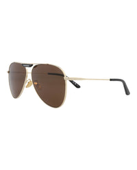 Balenciaga Balenciaga Unisex Aviator Gold Gold Brown Fashion Designer Eyewear