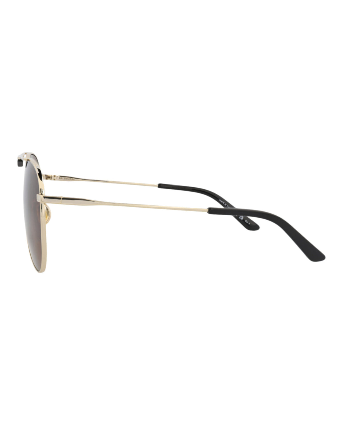 Balenciaga Balenciaga Unisex Aviator Gold Gold Brown Fashion Designer Eyewear