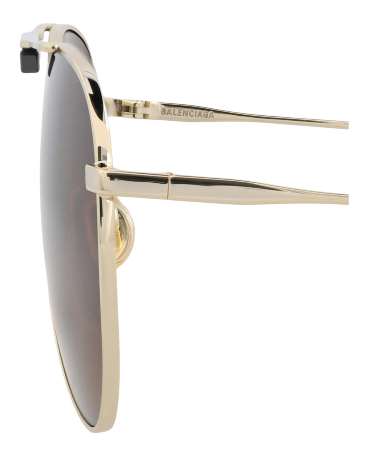 Balenciaga Balenciaga Unisex Aviator Gold Gold Brown Fashion Designer Eyewear