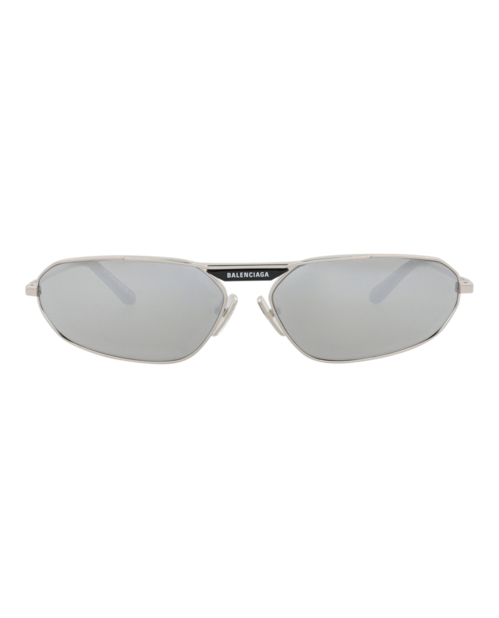 Balenciaga Balenciaga Mens Shield/Wrap Silver Silver Silver Fashion Designer Eyewear