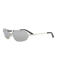 Balenciaga Balenciaga Mens Shield/Wrap Silver Silver Silver Fashion Designer Eyewear