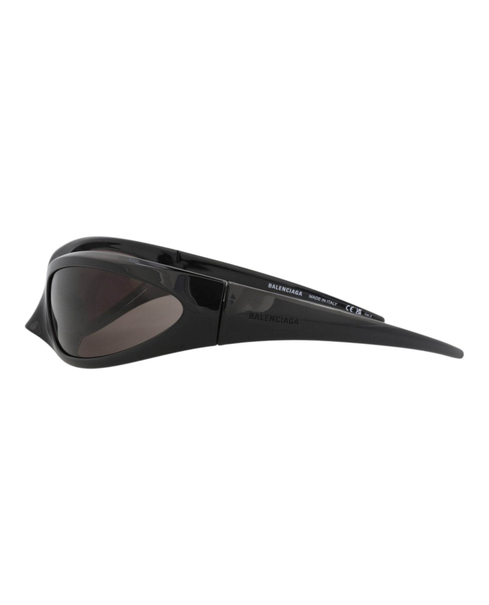 Balenciaga Balenciaga Unisex Shield/Wrap Black Black Grey Fashion Designer Eyewear