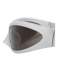 Balenciaga Unisex Shield/Wrap Silver Silver Grey Fashion Designer Eyewear