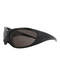 Balenciaga Womens Shield/Wrap Black Black Grey Fashion Designer Eyewear