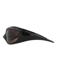 Balenciaga Womens Shield/Wrap Black Black Grey Fashion Designer Eyewear