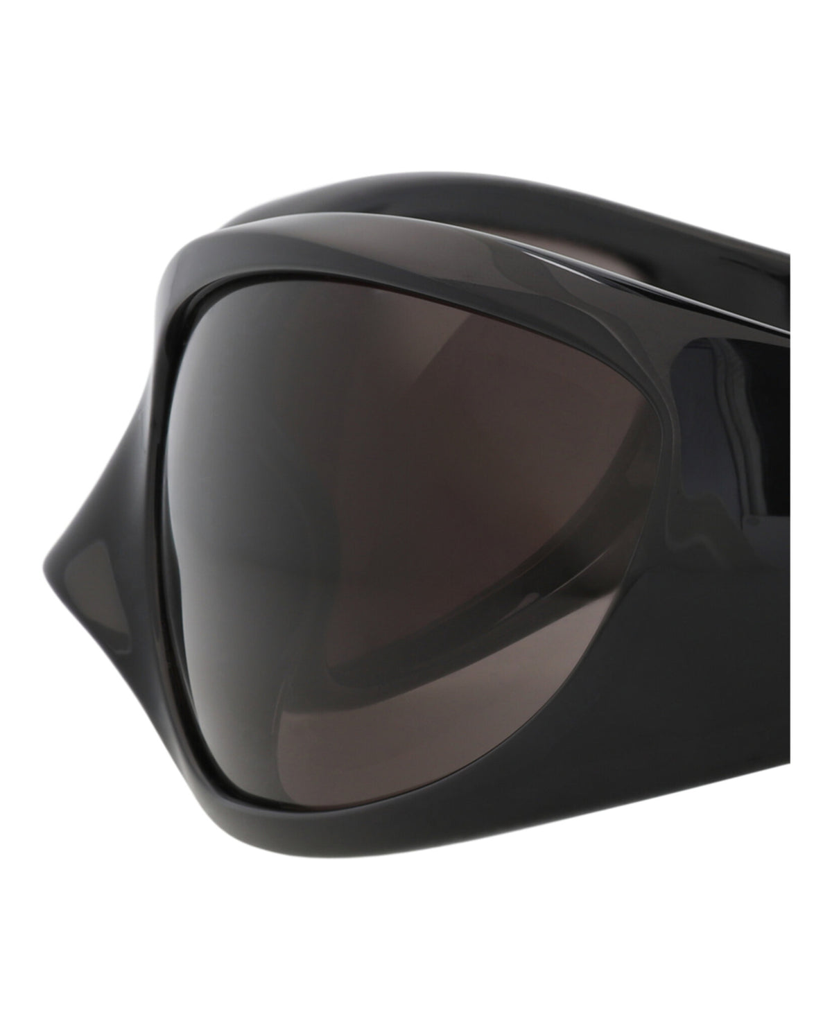 Balenciaga Womens Shield/Wrap Black Black Grey Fashion Designer Eyewear