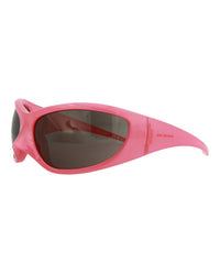Balenciaga Unisex Shield/Wrap Pink Pink Grey Fashion Designer Eyewear