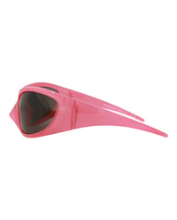 Balenciaga Unisex Shield/Wrap Pink Pink Grey Fashion Designer Eyewear