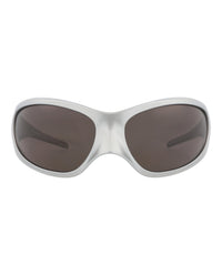 Balenciaga Womens Shield/Wrap Silver Silver Grey Fashion Designer Eyewear