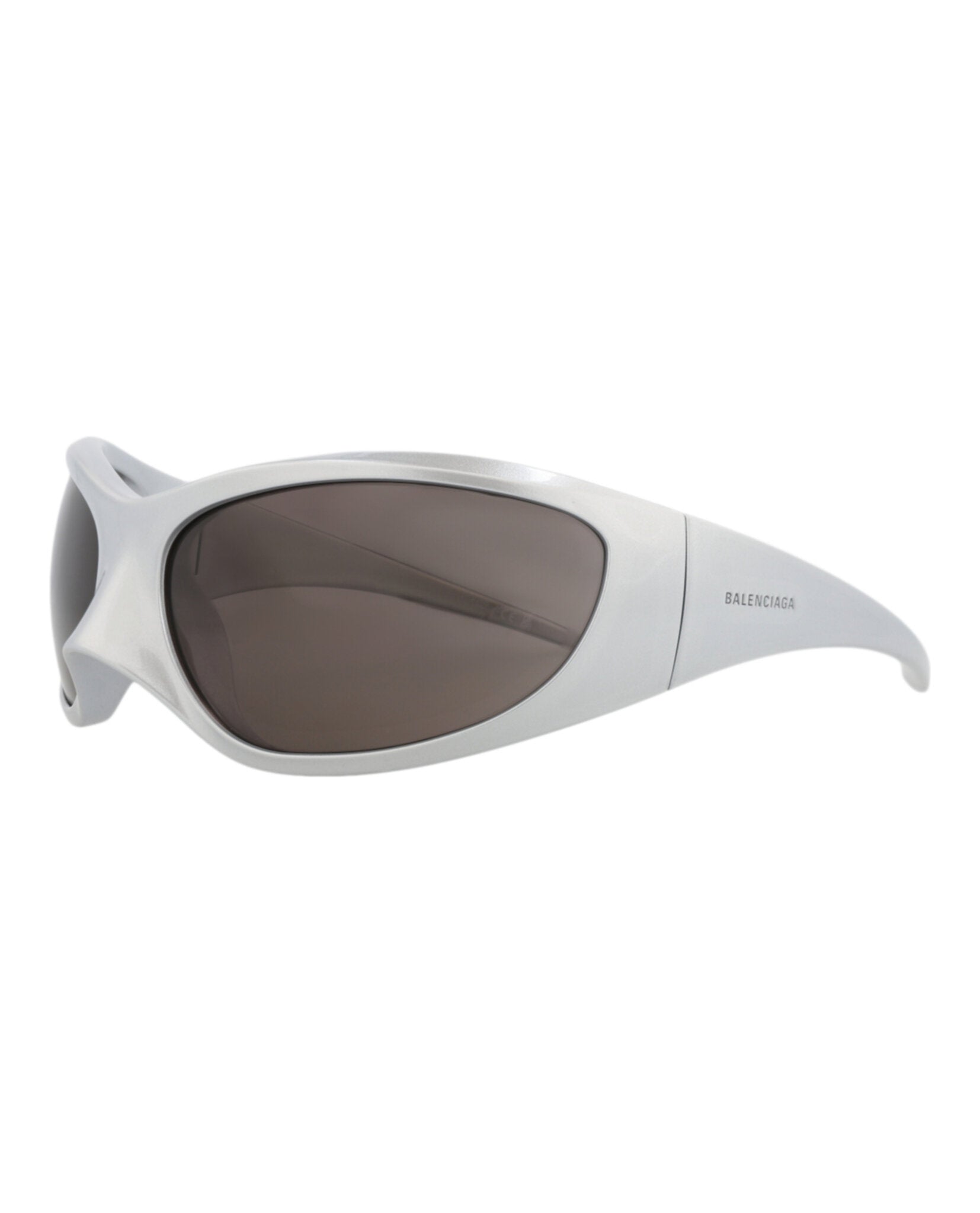 Balenciaga Womens Shield/Wrap Silver Silver Grey Fashion Designer Eyewear