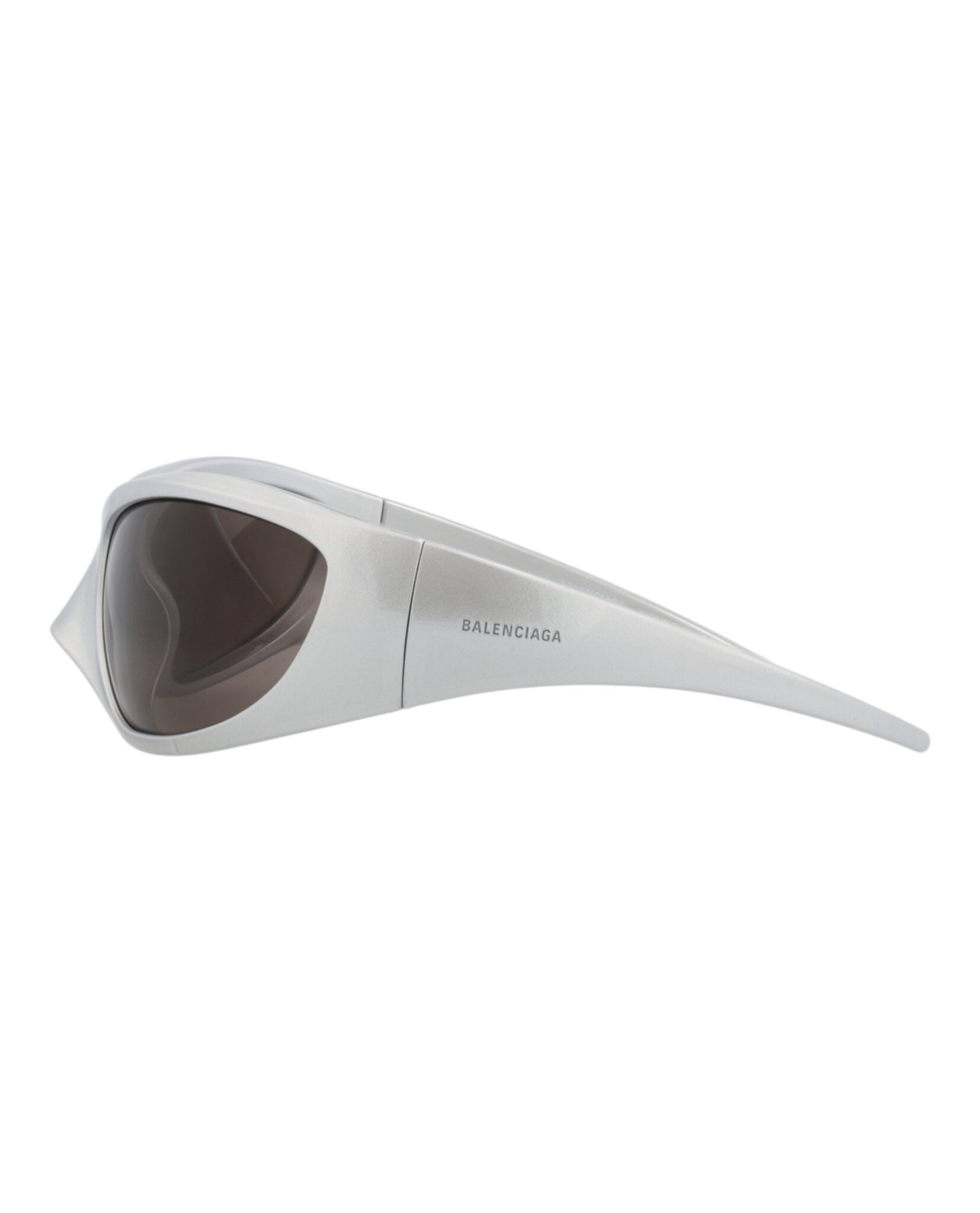 Balenciaga Womens Shield/Wrap Silver Silver Grey Fashion Designer Eyewear