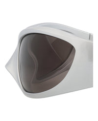 Balenciaga Womens Shield/Wrap Silver Silver Grey Fashion Designer Eyewear