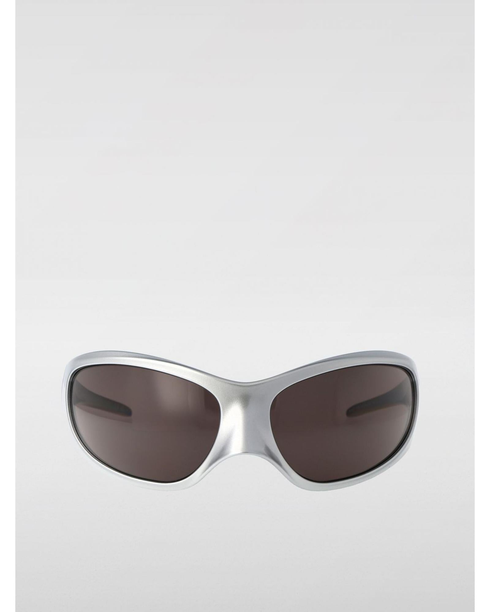 サングラス BALENCIAGA SS25 Woman SUNGLASSES (BB0252S 005 SILVER) BALENCIAGA | SKIN XXL CAT SUNGLASSES | SILVER | BB0252S 005