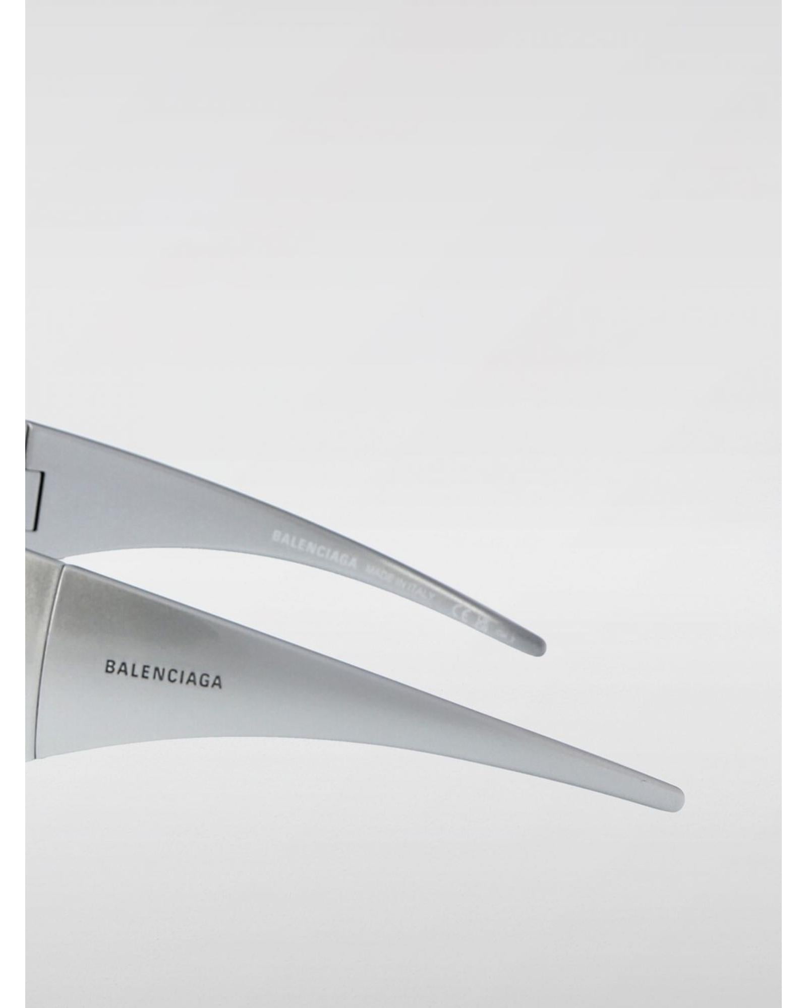 サングラス BALENCIAGA SS25 Woman SUNGLASSES (BB0252S 005 SILVER) Balenciaga BB0252S Sunglasses Silver Frame Women – Bluefly