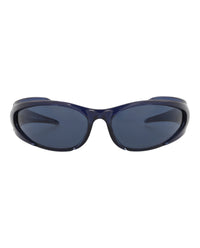 Balenciaga Balenciaga Unisex Shield/Wrap Blue Blue Blue Fashion Designer Eyewear