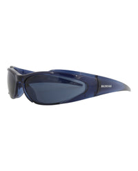 Balenciaga Balenciaga Unisex Shield/Wrap Blue Blue Blue Fashion Designer Eyewear