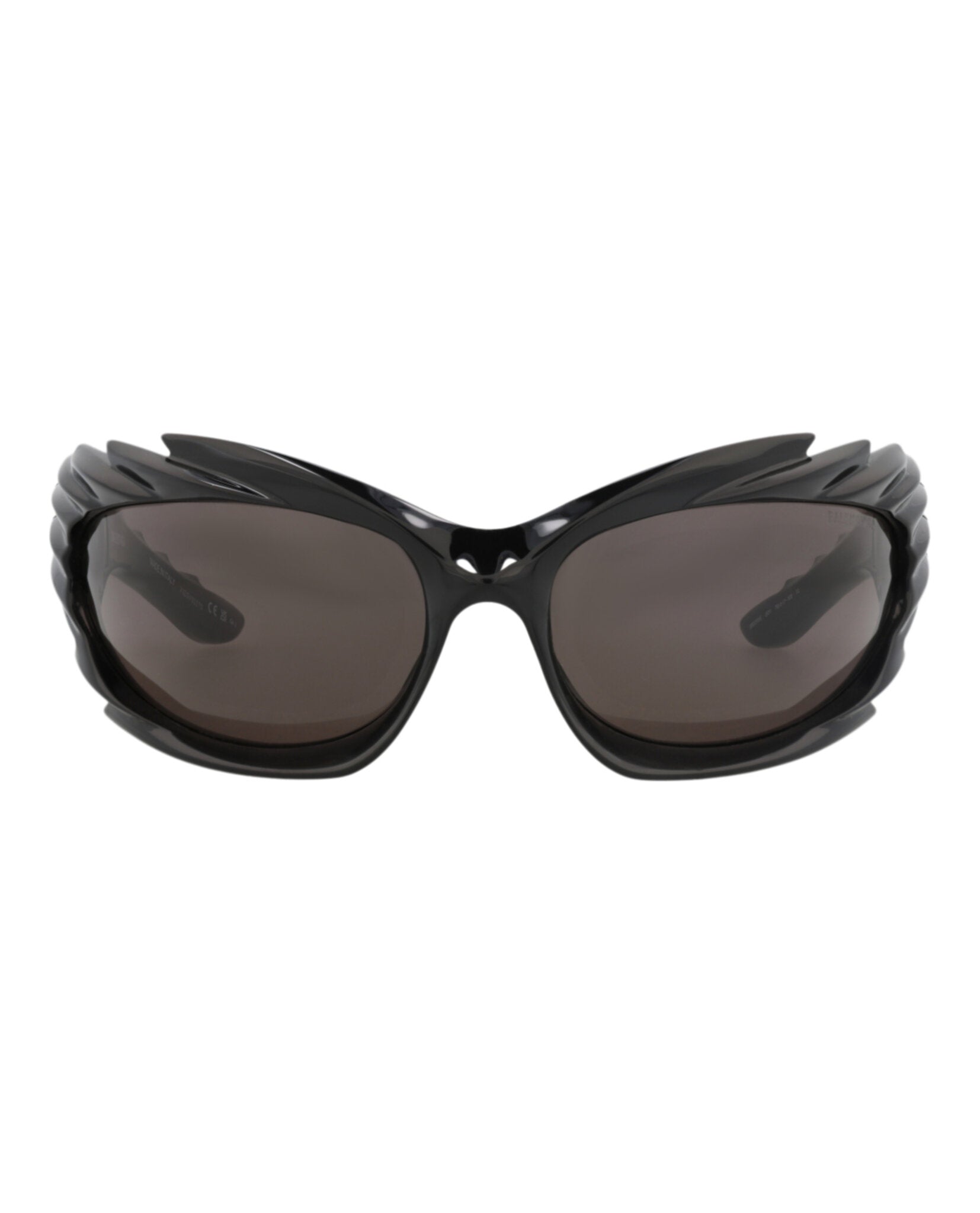 Balenciaga Unisex Shield/Wrap Black Black Grey Fashion Designer Eyewear