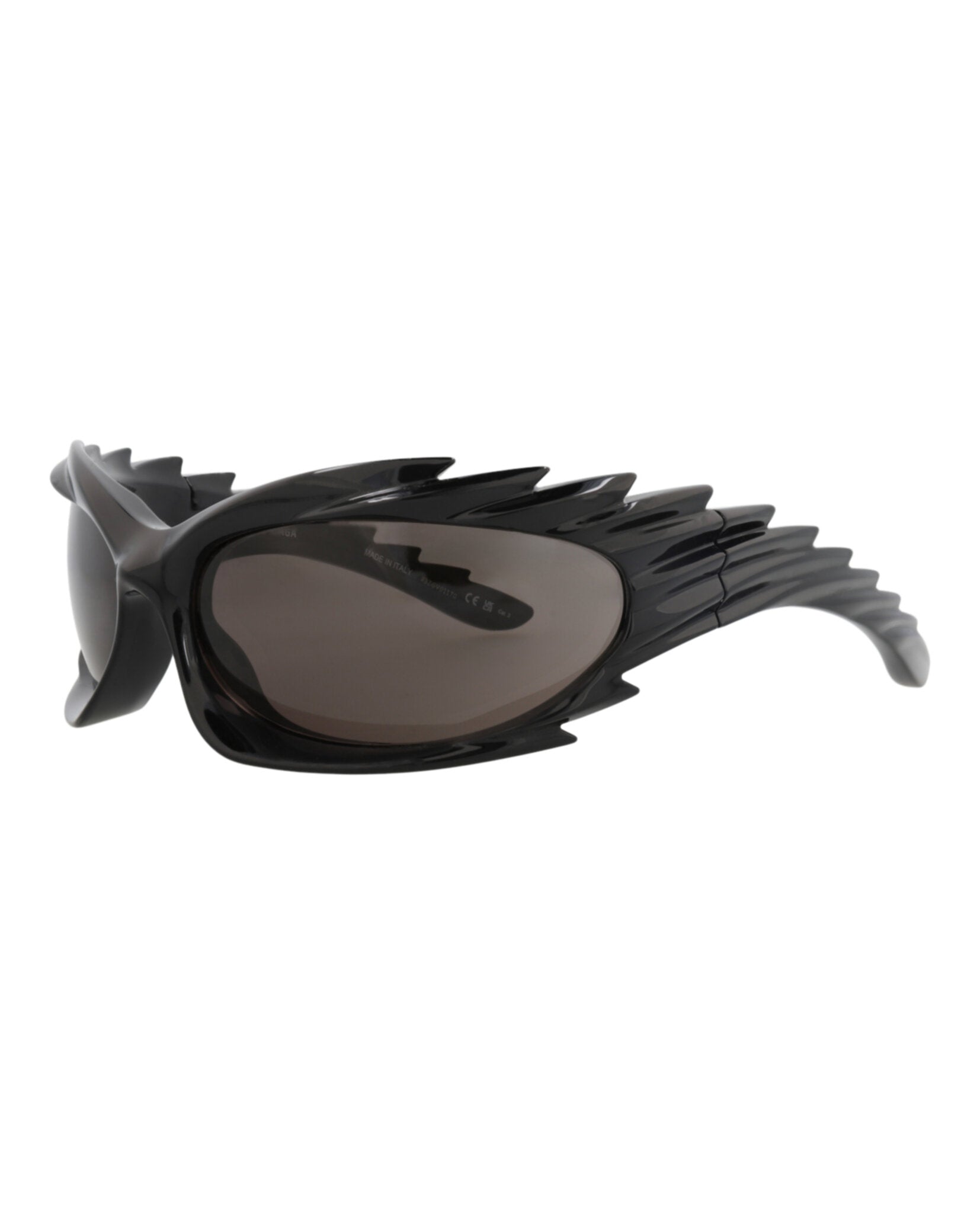 Balenciaga Unisex Shield/Wrap Black Black Grey Fashion Designer Eyewear
