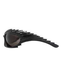 Balenciaga Unisex Shield/Wrap Black Black Grey Fashion Designer Eyewear