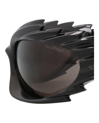 Balenciaga Unisex Shield/Wrap Black Black Grey Fashion Designer Eyewear