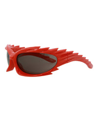 Balenciaga Unisex Shield/Wrap Red Red Grey Fashion Designer Eyewear