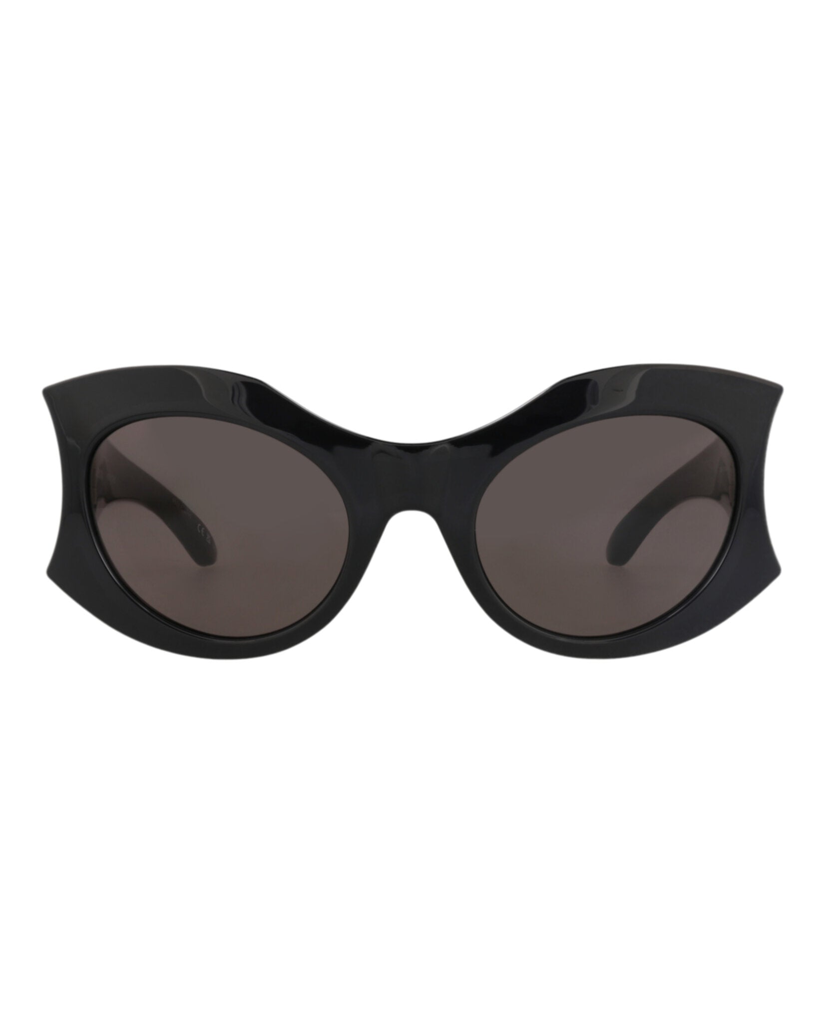 Balenciaga Womens Cat Eye Black Black Grey Fashion Designer Eyewear