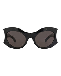 Balenciaga Womens Cat Eye Black Black Grey Fashion Designer Eyewear