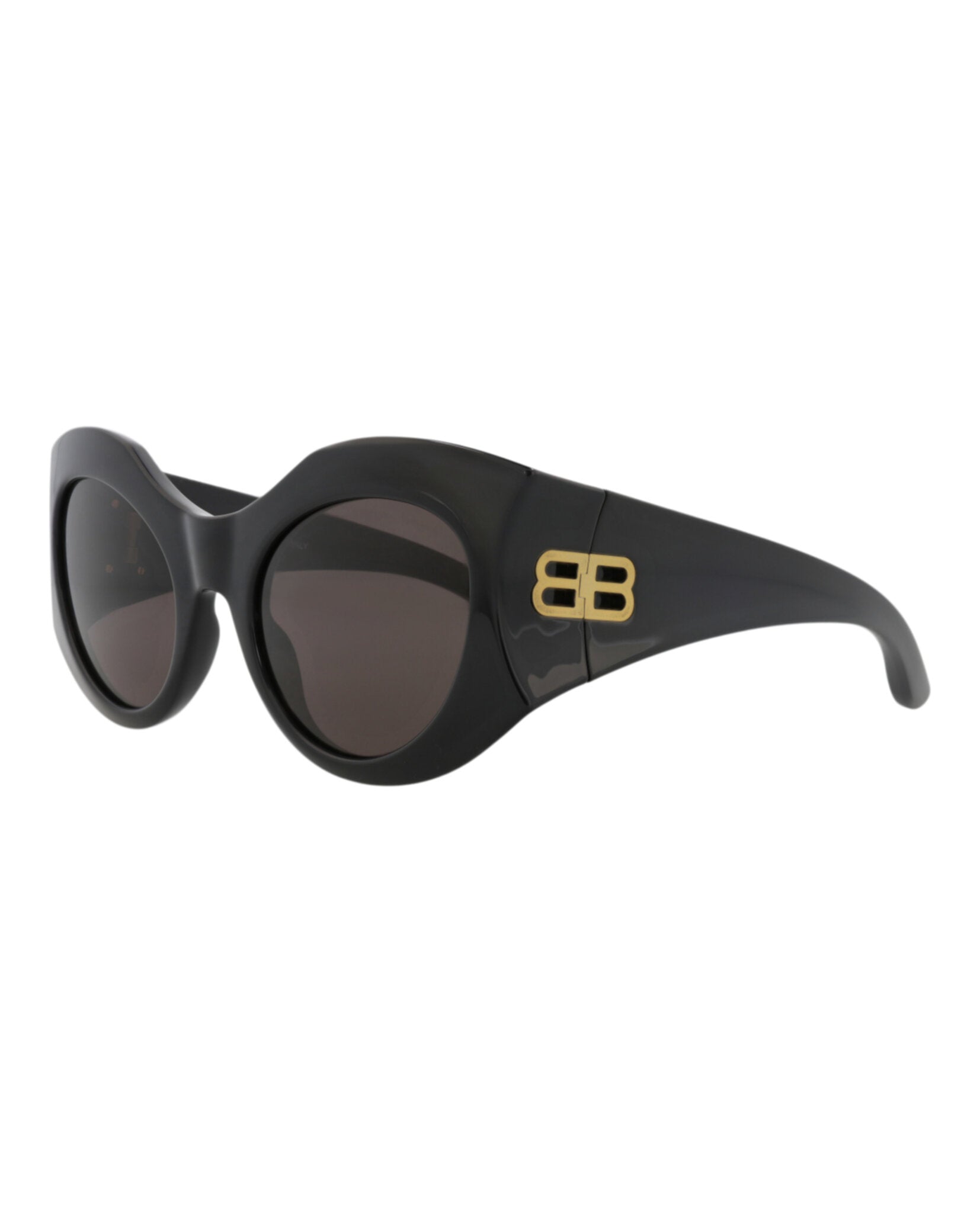 Balenciaga Womens Cat Eye Black Black Grey Fashion Designer Eyewear