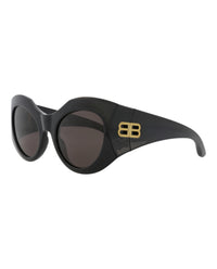 Balenciaga Womens Cat Eye Black Black Grey Fashion Designer Eyewear