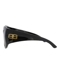 Balenciaga Womens Cat Eye Black Black Grey Fashion Designer Eyewear