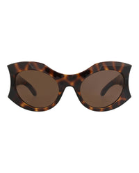 Balenciaga Womens Cat Eye Havana Havana Brown Fashion Designer Eyewear
