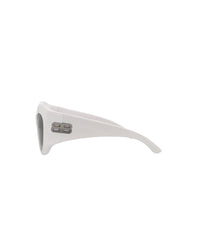 Balenciaga Womens Cat Eye White White Grey Fashion Designer Eyewear