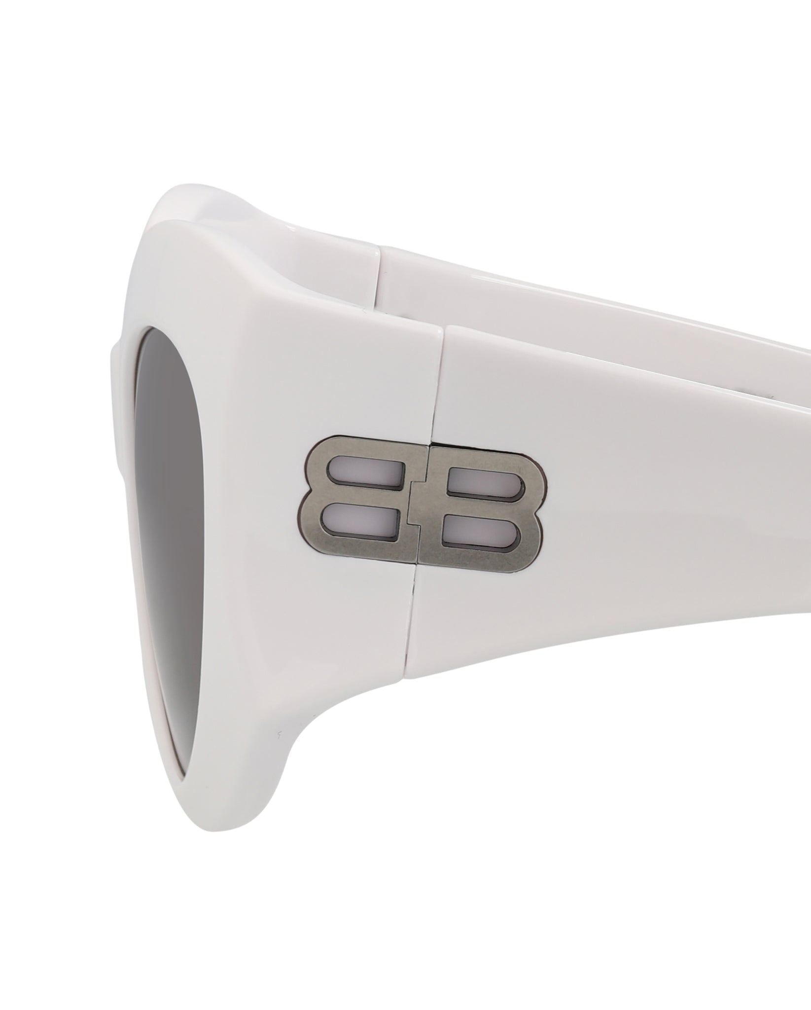 Balenciaga Womens Cat Eye White White Grey Fashion Designer Eyewear
