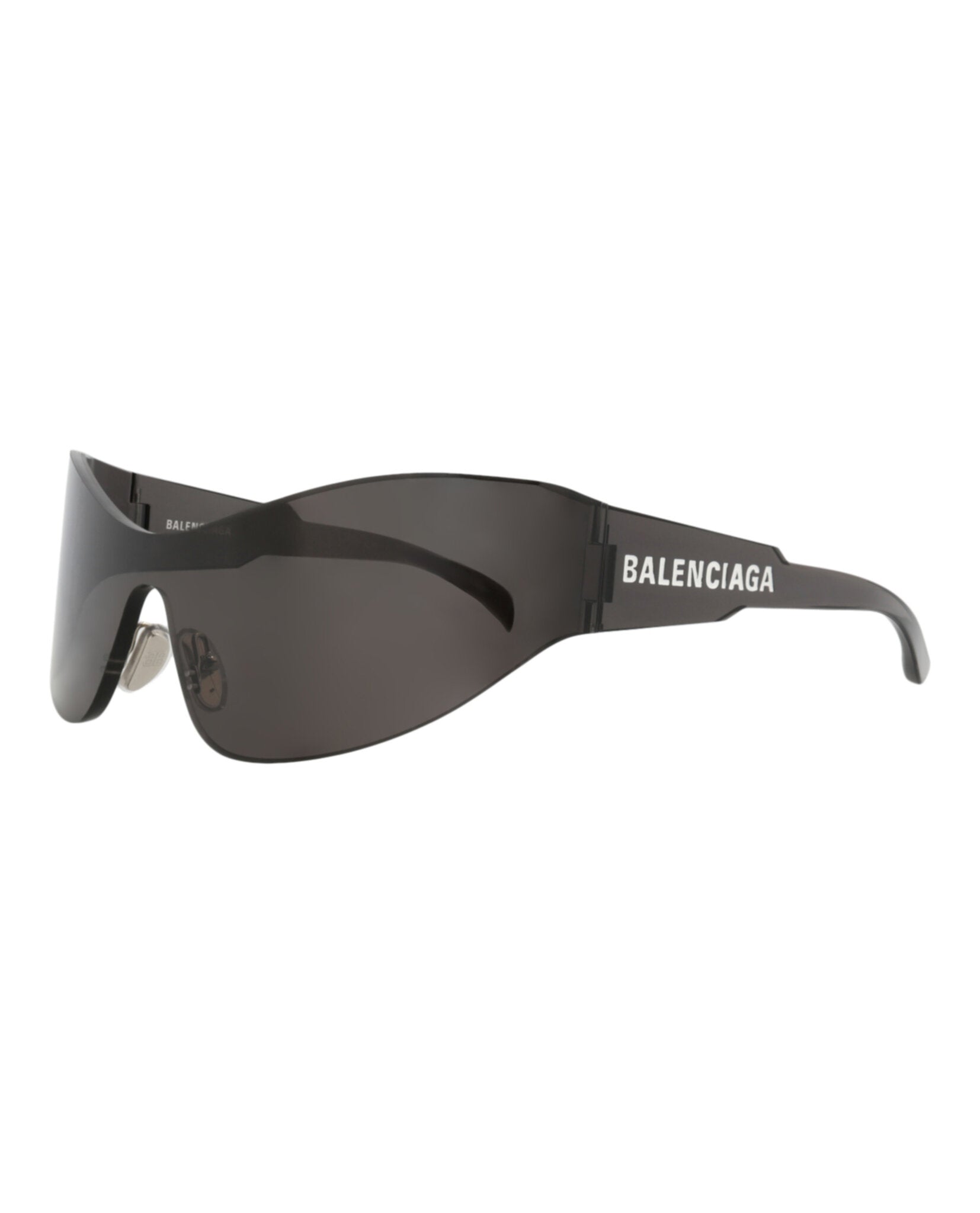 Balenciaga Womens Shield/Wrap Grey Grey Grey Fashion Designer Eyewear