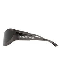 Balenciaga Womens Shield/Wrap Grey Grey Grey Fashion Designer Eyewear