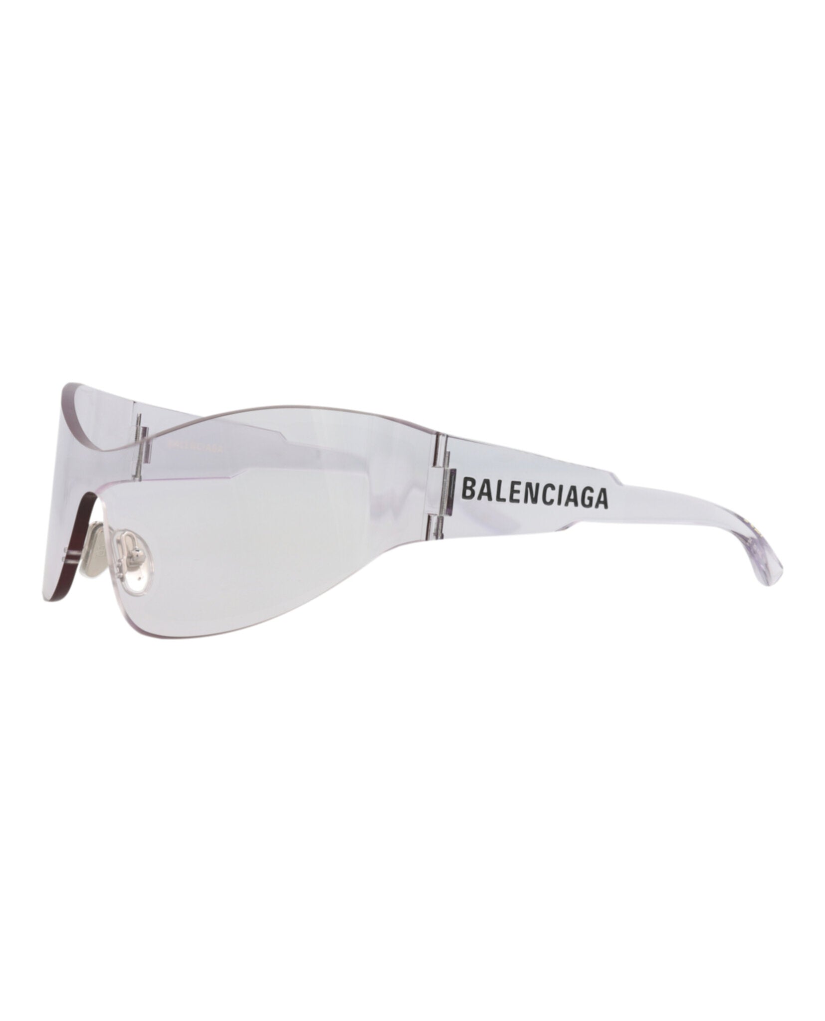 Balenciaga Womens Shield/Wrap Grey Grey Grey Fashion Designer Eyewear