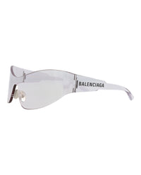 Balenciaga Womens Shield/Wrap Grey Grey Grey Fashion Designer Eyewear