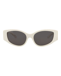 Balenciaga Womens Cat Eye White White Grey Fashion Designer Eyewear