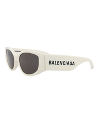 Balenciaga Womens Cat Eye White White Grey Fashion Designer Eyewear