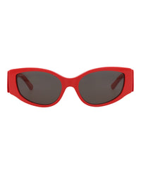 Balenciaga Womens Cat Eye Red Red Grey Fashion Designer Eyewear