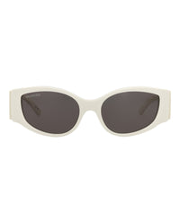Balenciaga Womens Cat Eye White White Grey Fashion Designer Eyewear