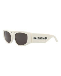 Balenciaga Womens Cat Eye White White Grey Fashion Designer Eyewear