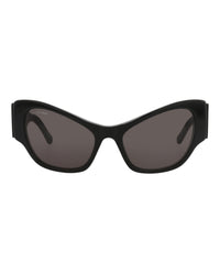 Balenciaga Womens Cat Eye Black Black Grey Fashion Designer Eyewear
