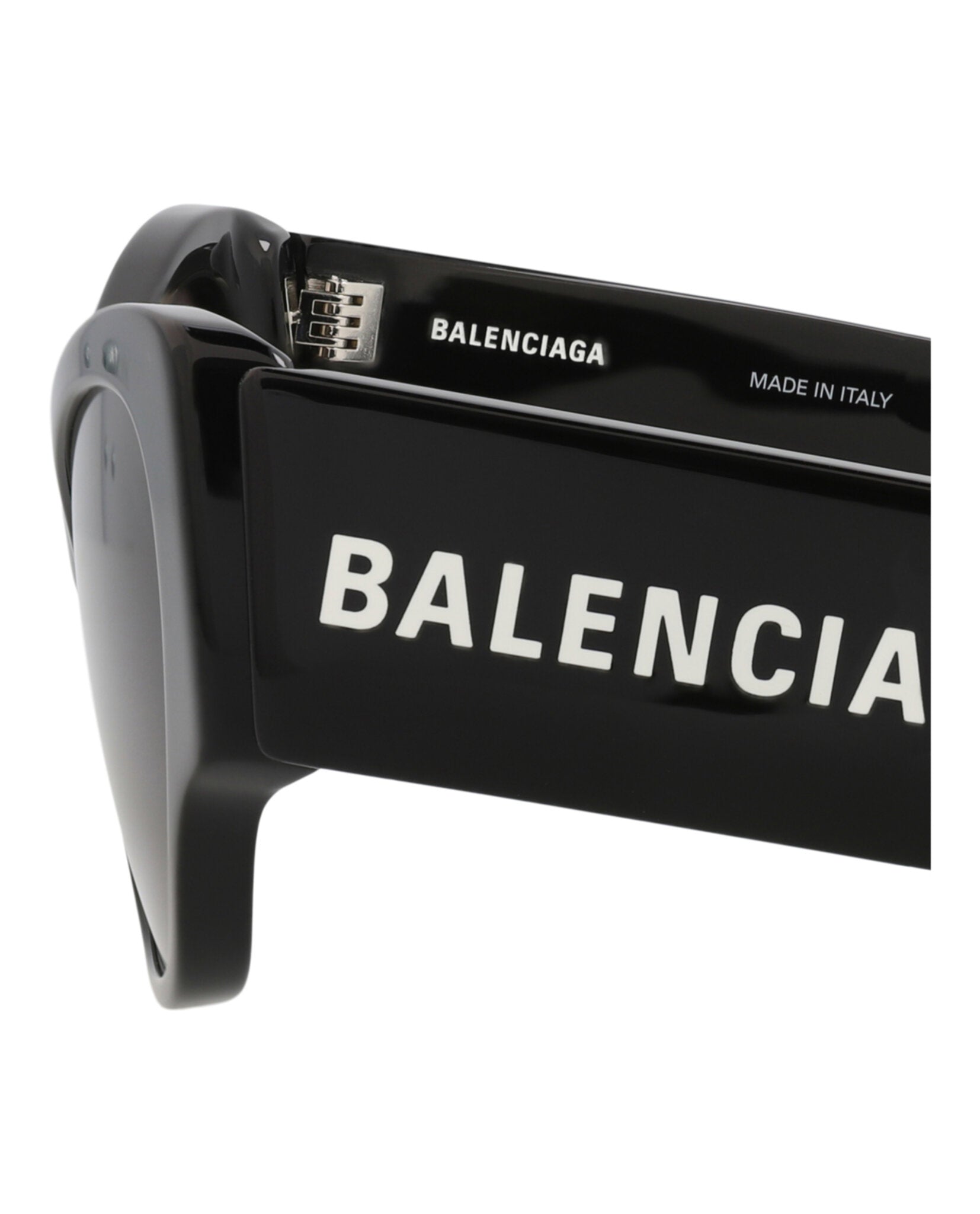 Balenciaga Womens Cat Eye Black Black Grey Fashion Designer Eyewear