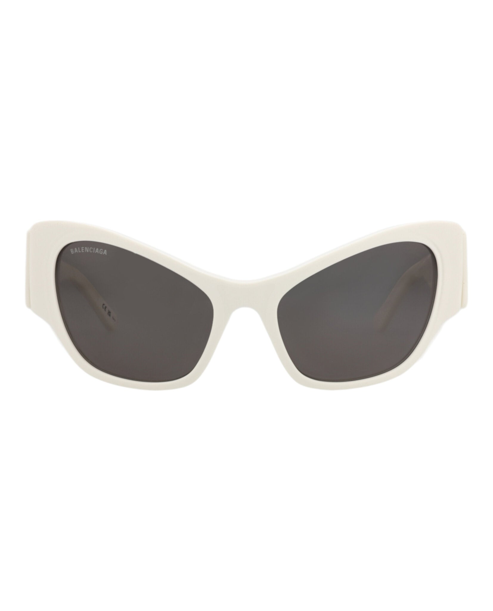 Balenciaga Womens Cat Eye White White Grey Fashion Designer Eyewear