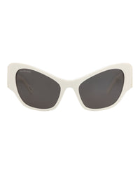 Balenciaga Womens Cat Eye White White Grey Fashion Designer Eyewear