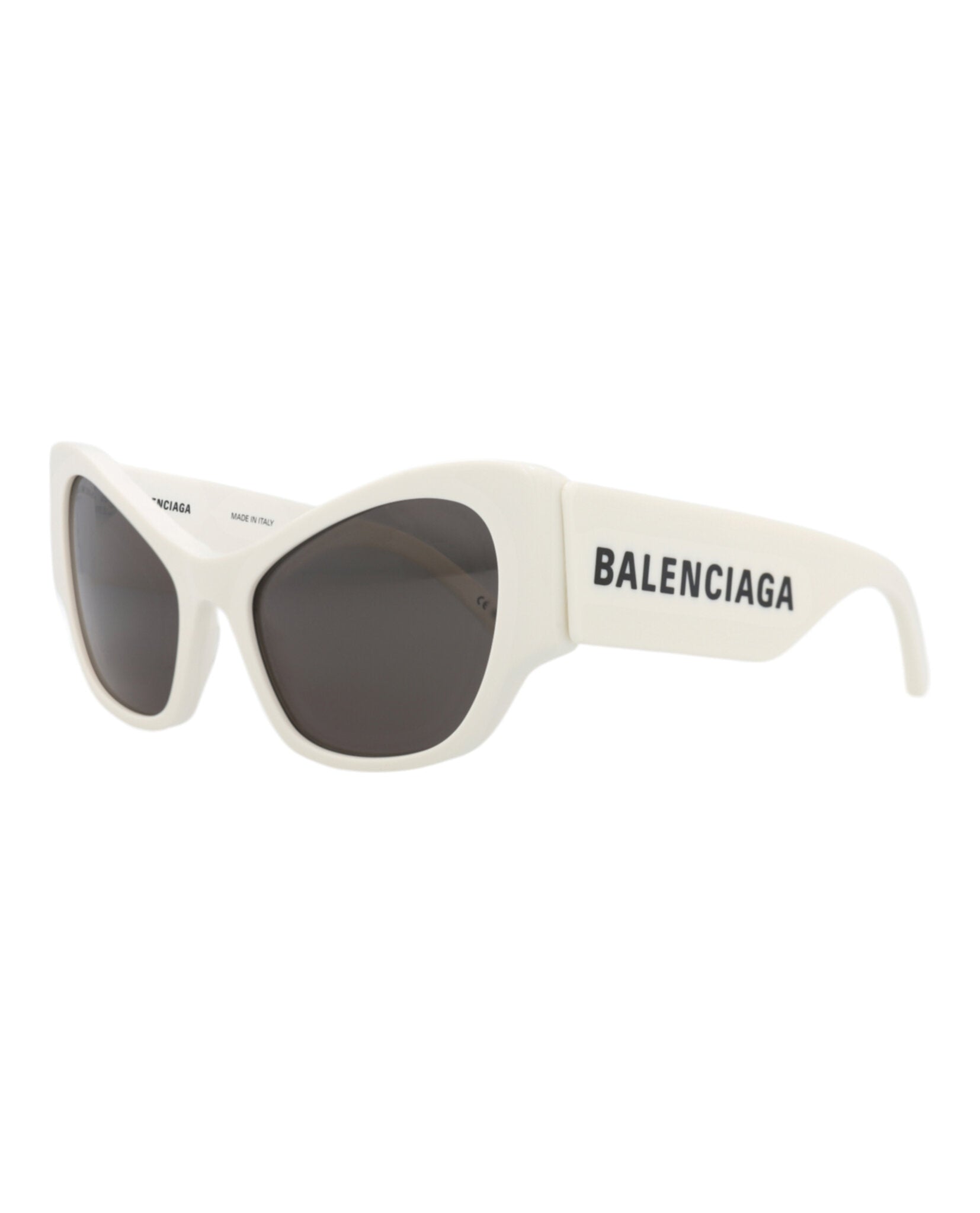 Balenciaga Womens Cat Eye White White Grey Fashion Designer Eyewear